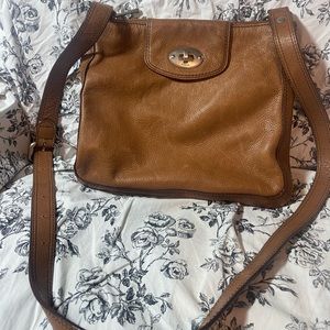 Vintage fossil leather brown Crossbody